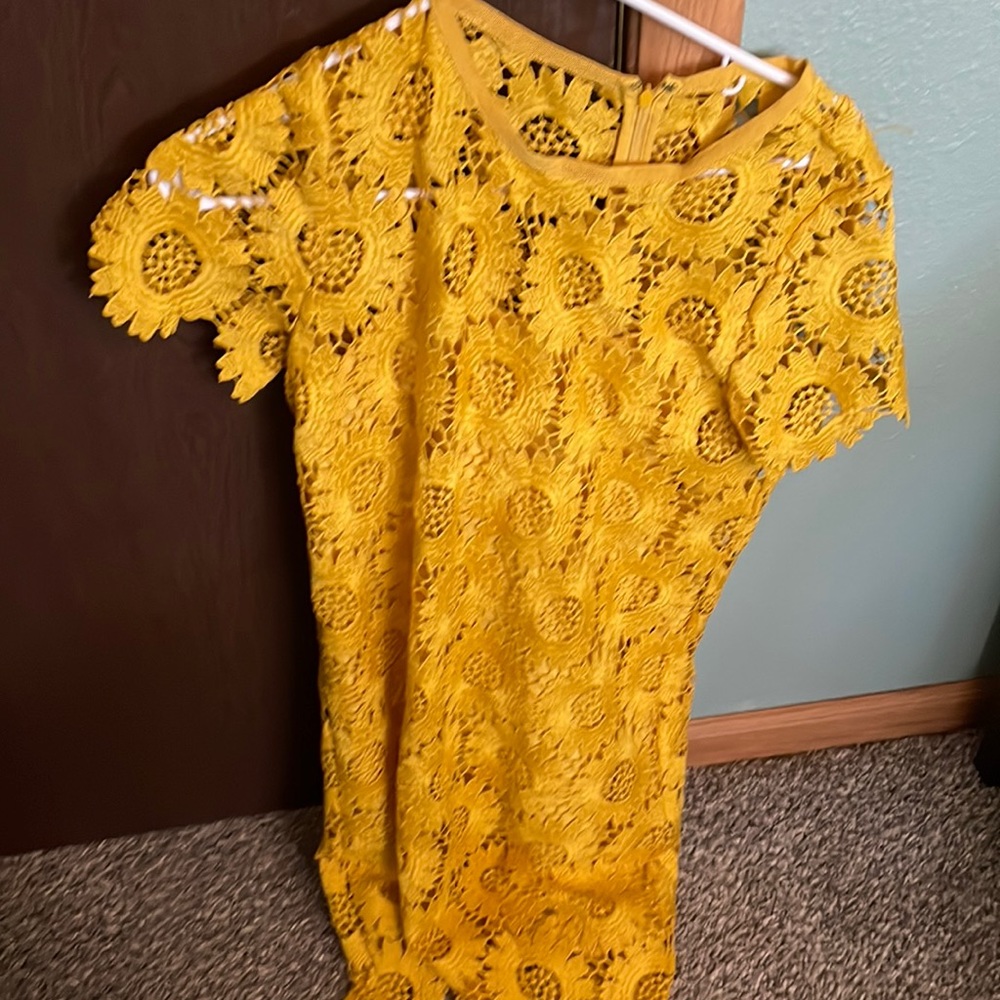 Loft sunflower sheath dress